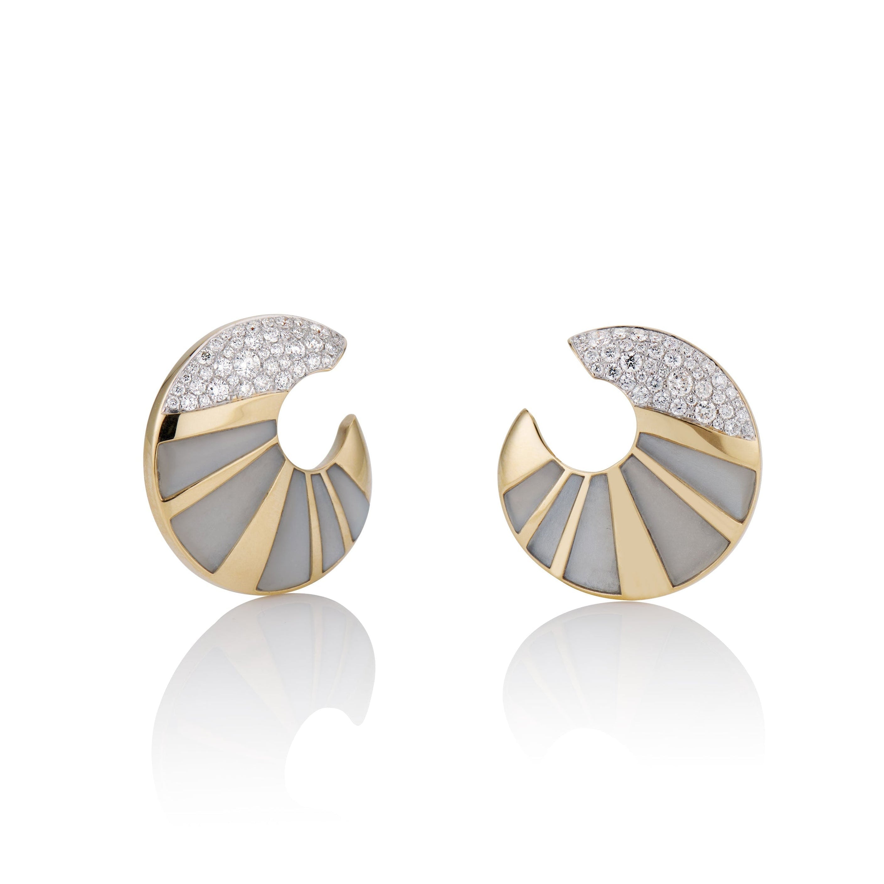 LONGITUDE CRESCENT EARRINGS