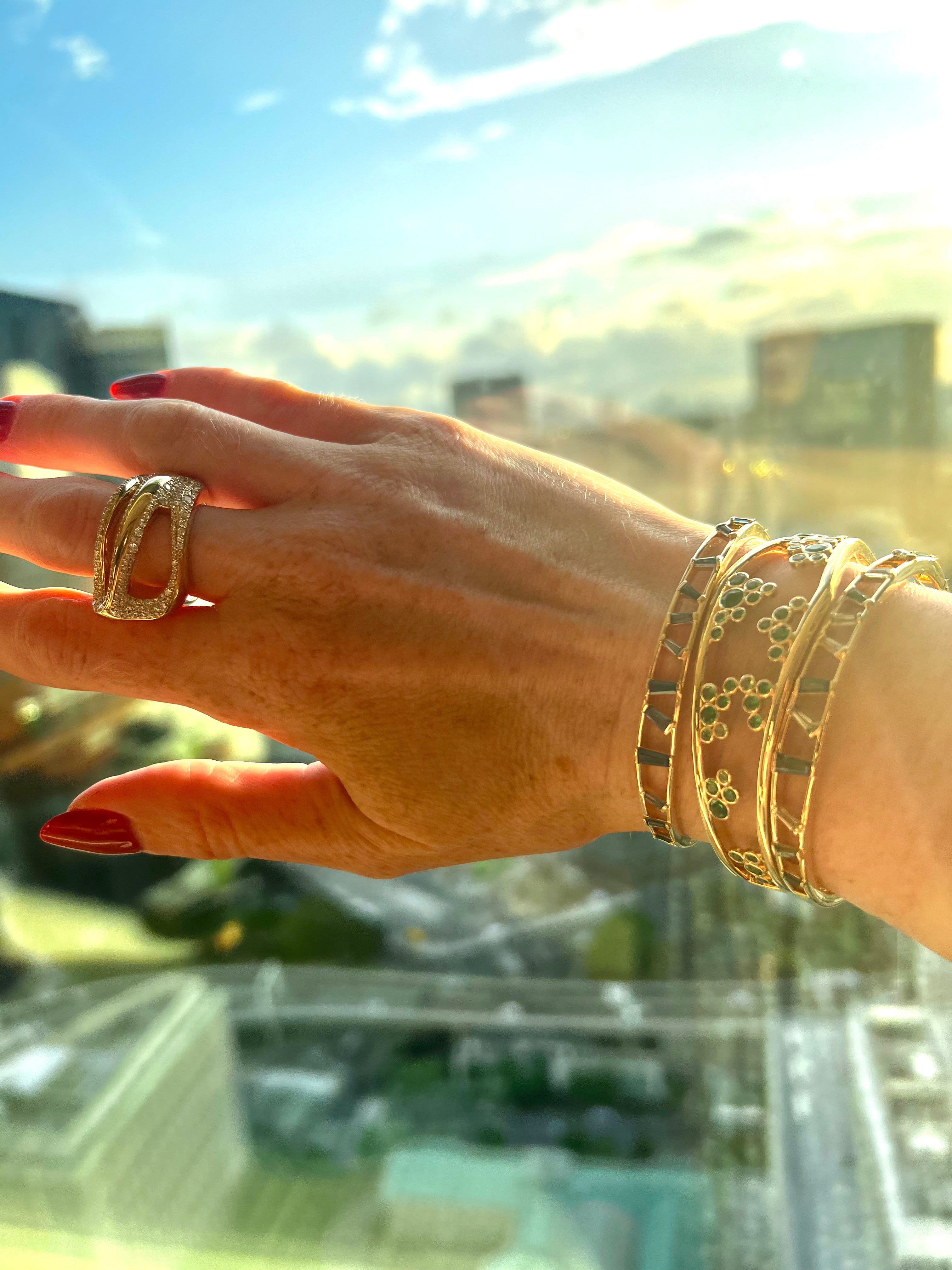 AERIAL RECTANGULAR BANGLE