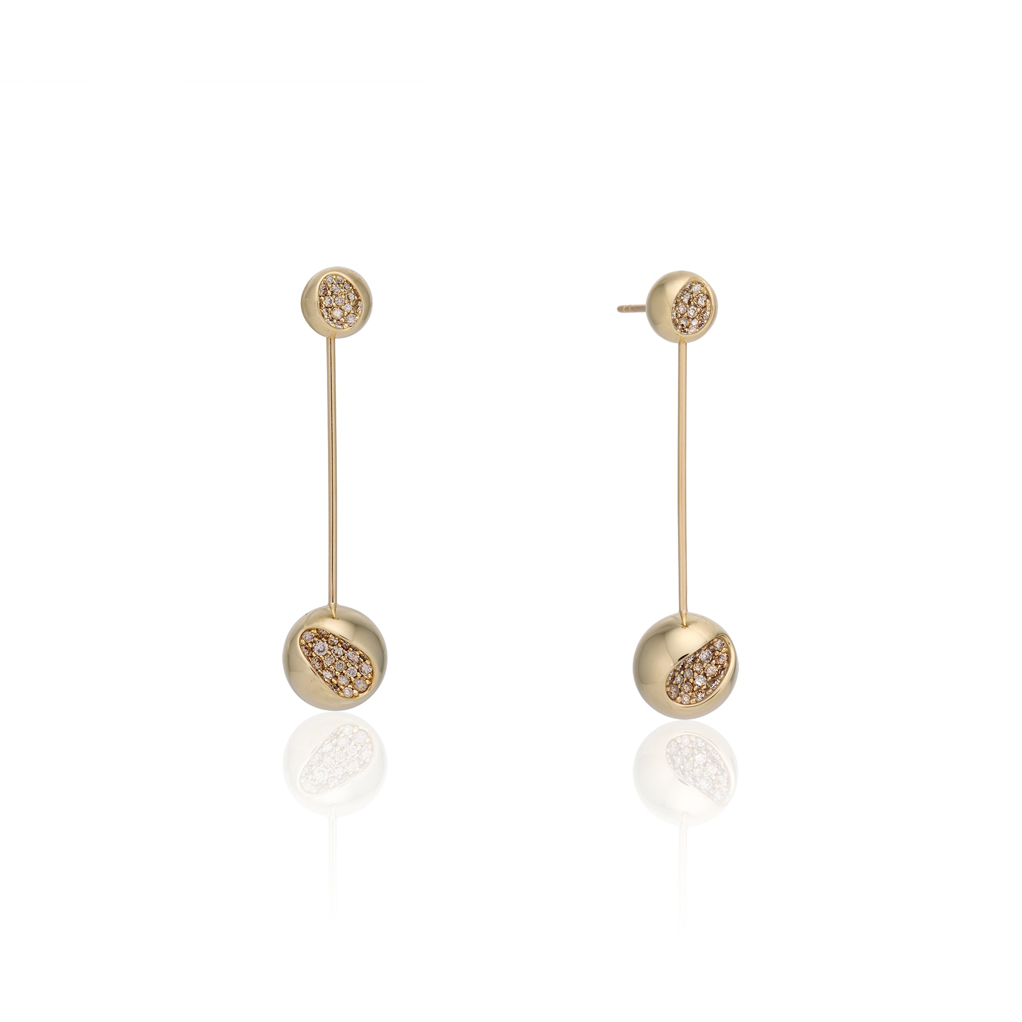 Long CHAMPS Pendulum Earrings